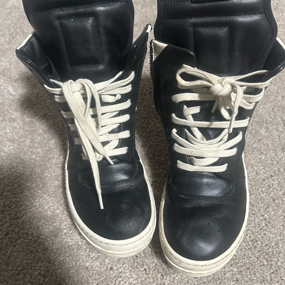 Black and White High-Top Sneakers